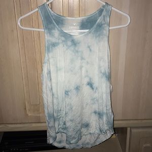 Blue and white tank top
